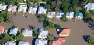 flooded homes